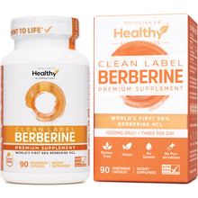 Load image into Gallery viewer, Clean Label Berberine® - Ultra Pure 98% Berberine HCl - No Magnesium Stearate, Methylcellulose, or Maltodextrin - 90 Capsules
