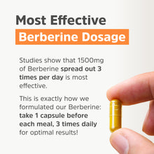 Load image into Gallery viewer, Clean Label Berberine® - Ultra Pure 98% Berberine HCl - No Magnesium Stearate, Methylcellulose, or Maltodextrin - 90 Capsules
