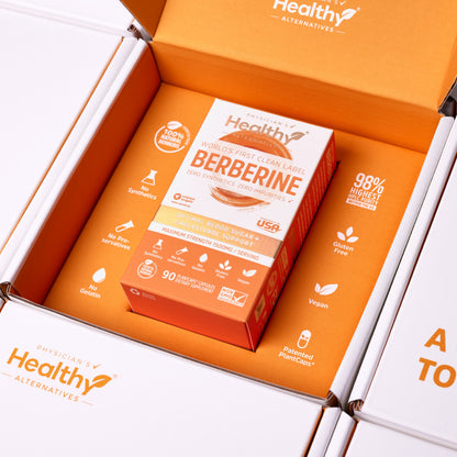 Clean Label Berberine® - Ultra Pure 98% Berberine HCl - No Magnesium Stearate, Methylcellulose, or Maltodextrin - 90 Capsules